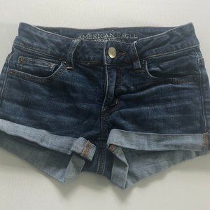 Super Stretch Dark Blue Short Shorts